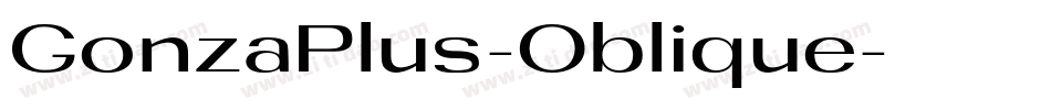GonzaPlus-Oblique字体转换