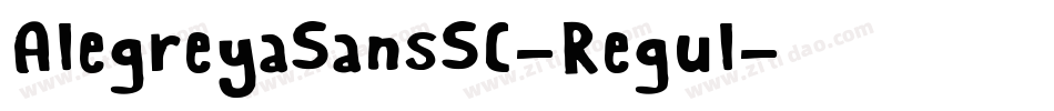 AlegreyaSansSC-Regul字体转换