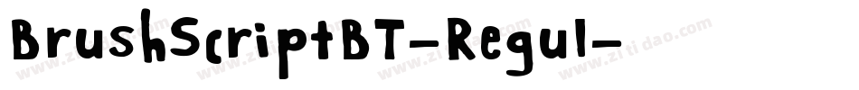 BrushScriptBT-Regul字体转换