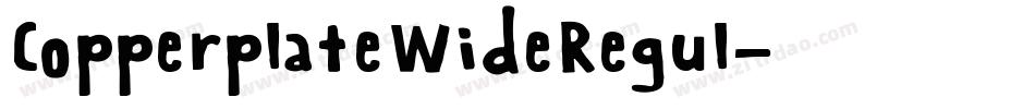 CopperplateWideRegul字体转换