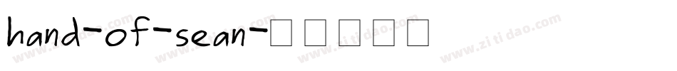 hand-of-sean字体转换