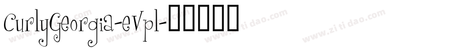 CurlyGeorgia-eVpl字体转换