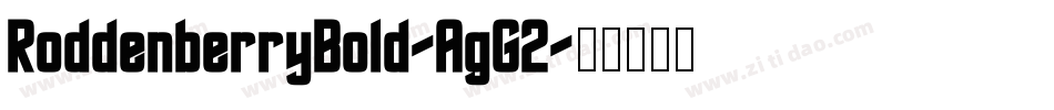 RoddenberryBold-AgG2字体转换