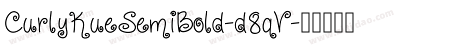 CurlyKueSemiBold-d8qV字体转换