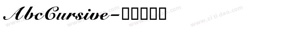 AbcCursive字体转换
