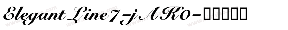ElegantLine7-jAK0字体转换