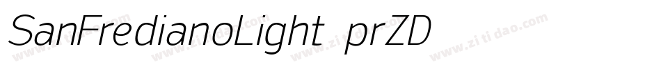 SanFredianoLight-prZD字体转换