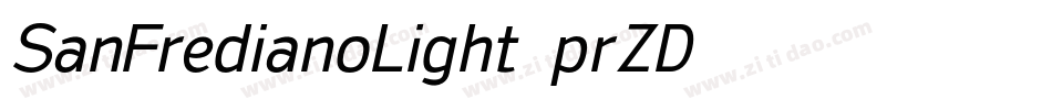 SanFredianoLight-prZD字体转换