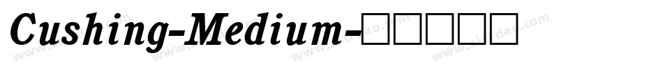 Cushing-Medium字体转换