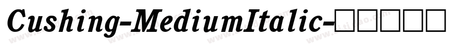 Cushing-MediumItalic字体转换