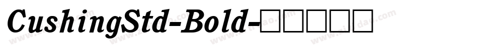 CushingStd-Bold字体转换