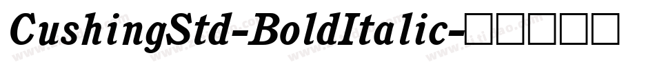 CushingStd-BoldItalic字体转换