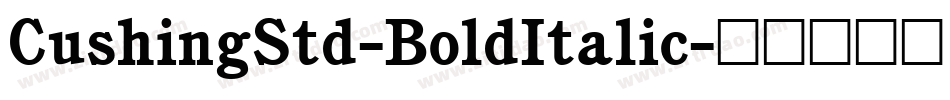 CushingStd-BoldItalic字体转换