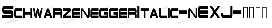 SchwarzeneggerItalic-nEXJ字体转换