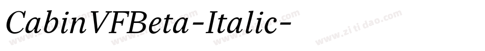 CabinVFBeta-Italic字体转换