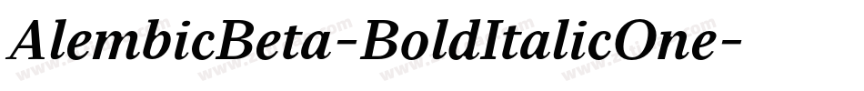 AlembicBeta-BoldItalicOne字体转换