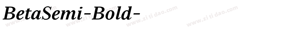 BetaSemi-Bold字体转换