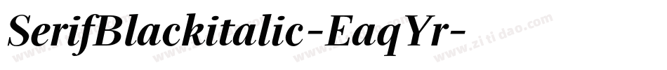 SerifBlackitalic-EaqYr字体转换