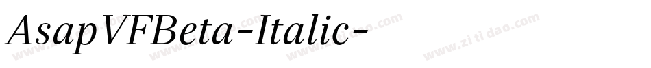 AsapVFBeta-Italic字体转换
