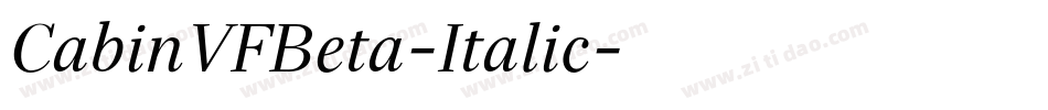 CabinVFBeta-Italic字体转换