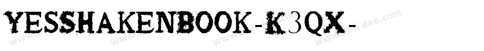 YesShakenBook-K3qX字体转换