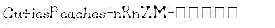 CutiesPeaches-nRnZM字体转换
