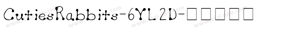 CutiesRabbits-6YL2D字体转换