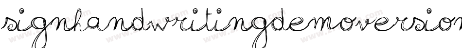 SignHandwritingDemoVersion-1opv字体转换
