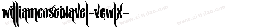 WilliamCostinavel-VGWLx字体转换