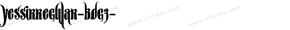 YesSirRegular-Bdg3字体转换 YesSirRegular-Bdg3字体转换