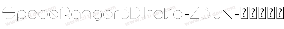 SpaceRanger3DItalic-Z3JK字体转换