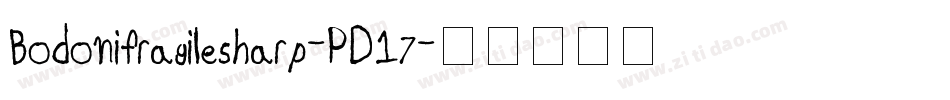 Bodonifragilesharp-PD17字体转换
