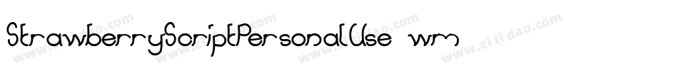 StrawberryScriptPersonalUse-wm5x字体转换