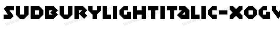 SudburyLightItalic-xoGV字体转换
