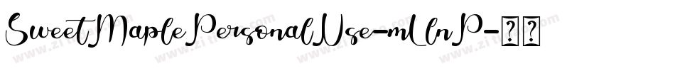 SweetMaplePersonalUse-mLlnP字体转换