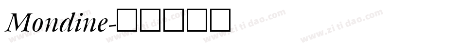 Mondine字体转换
