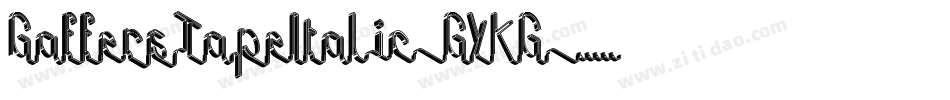 GaffersTapeItalic-GYKG字体转换