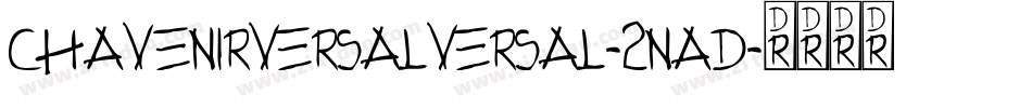 ChavenirVersalVersal-2nAd字体转换