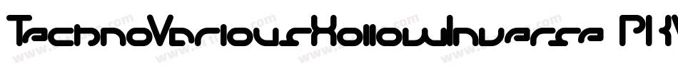 TechnoVariousHollowInverse-PKV87字体转换