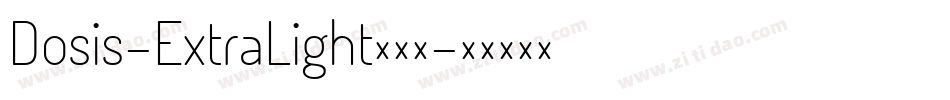 Dosis-ExtraLight手机版字体转换