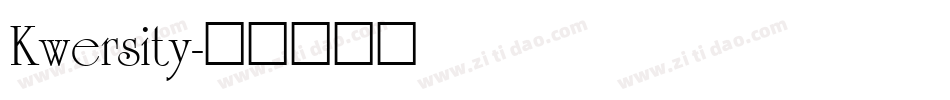 Kwersity字体转换