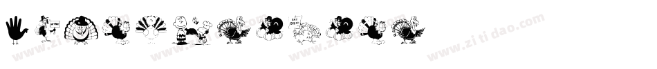 Thanksgiving字体转换