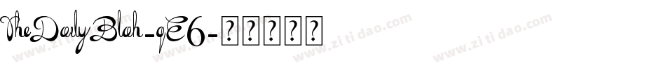 TheDailyBlah-qE6字体转换