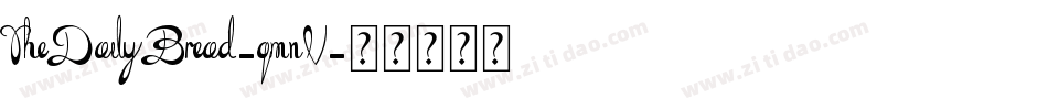 TheDailyBread-qmnV字体转换