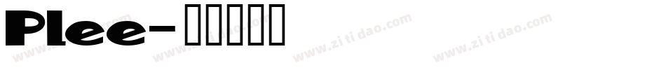 Plee字体转换