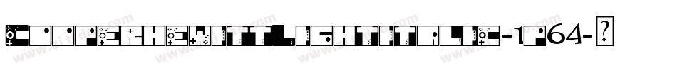CooperhewittLightitalic-1p64字体转换