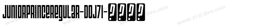 JuniorprinceRegular-DOJ71字体转换