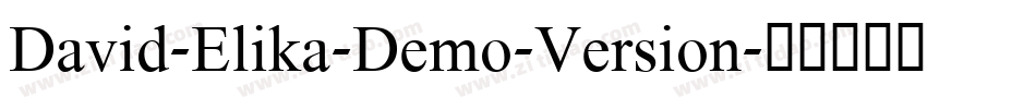 David-Elika-Demo-Version字体转换