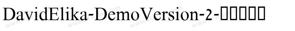DavidElika-DemoVersion-2字体转换
