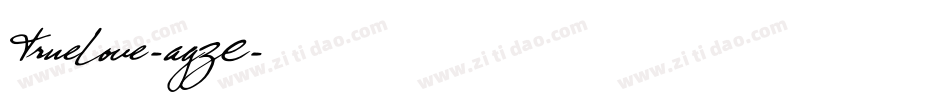 TrueLove-agZE字体转换